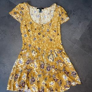 Yellow Fall Floral Romper